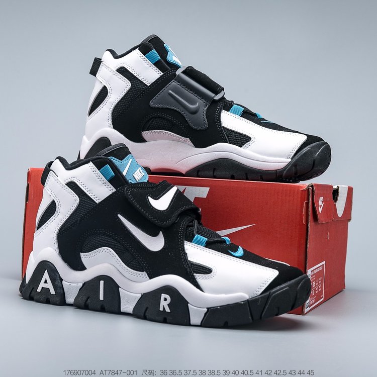 Nike Air Barrage Mid QS White Black Jade Blue Shoes